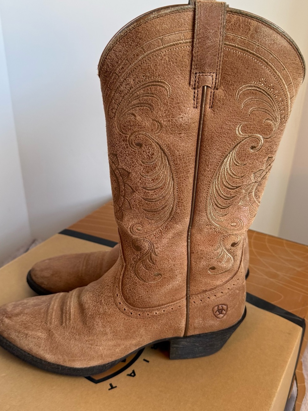 ARIAT Magnolia Brown Leather Western Cowboy Boots 8B